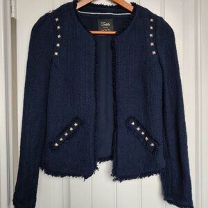 Zara Chic Style Dark Navy Blue Short Blazer, Great for business or everyday wear
